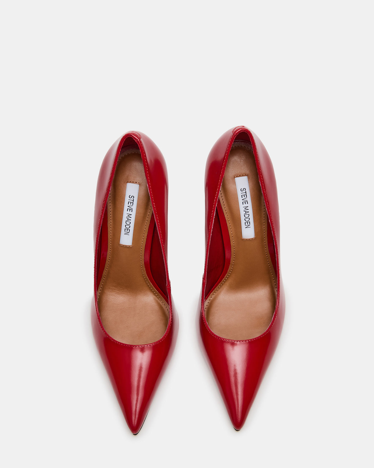 NOIR Red Leather Pointed-Toe Stiletto Pump Women's Heels | Steve Madden online