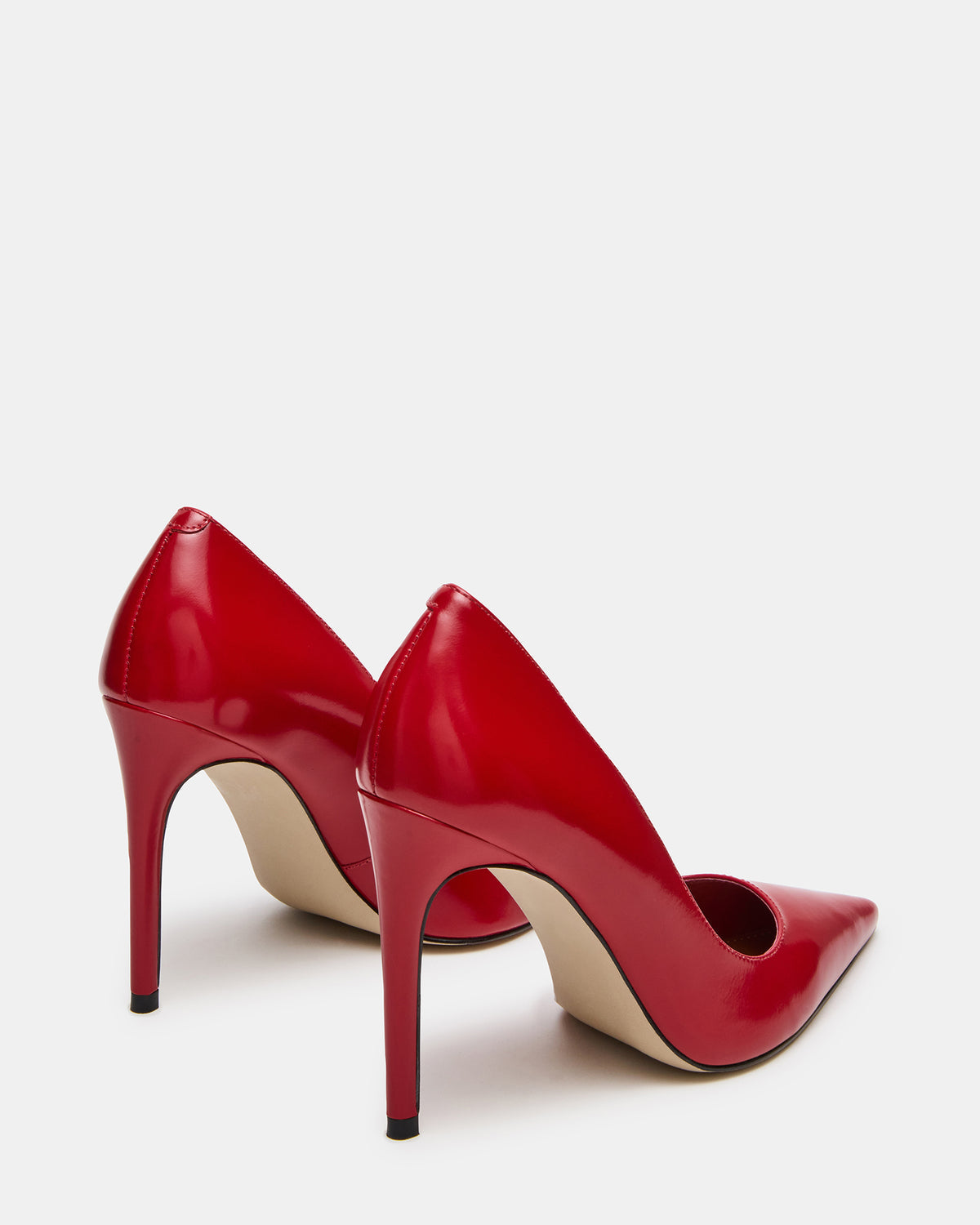 NOIR Red Leather Pointed-Toe Stiletto Pump Women's Heels | Steve Madden online