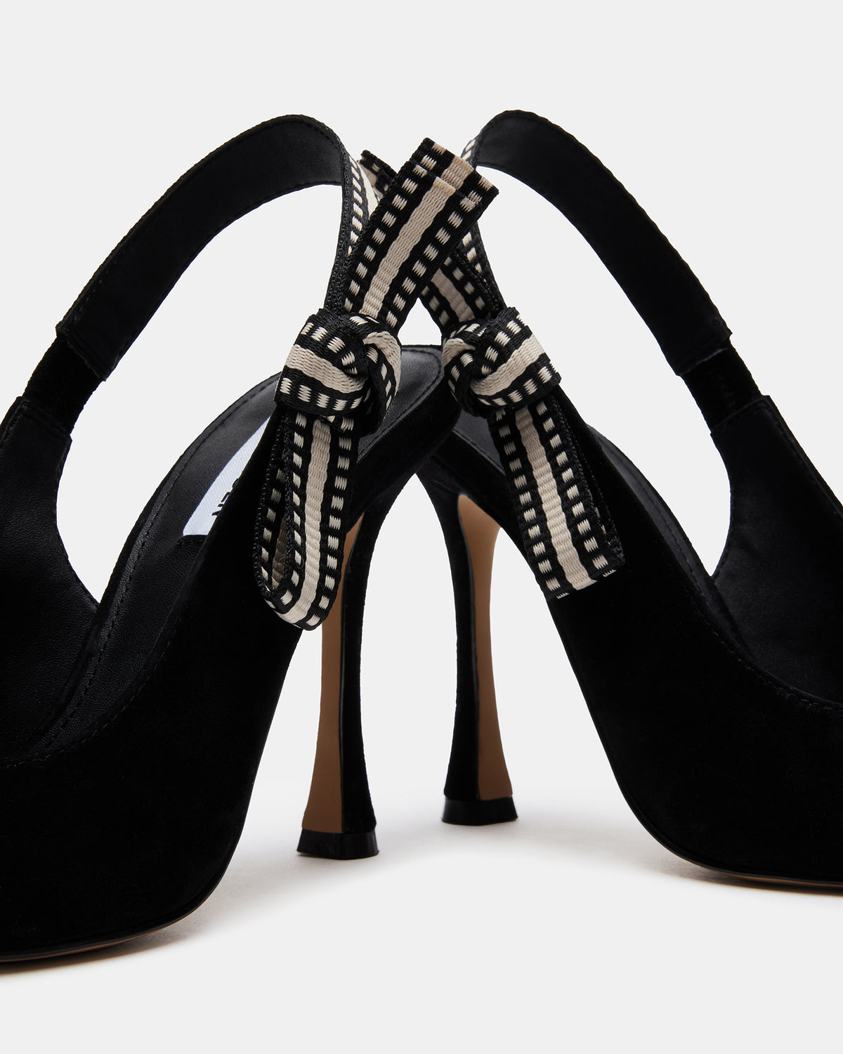 BRI Black Suede Slingback Pump Women's Heel | Steve Madden US