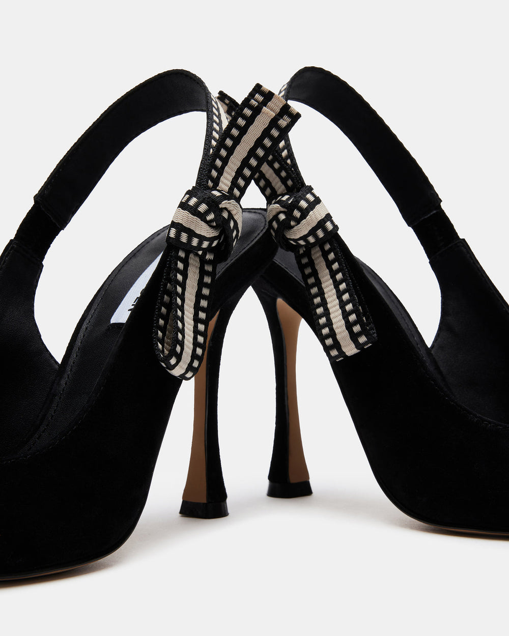BRI Black Suede Slingback Pump Women's Heel | Steve Madden US