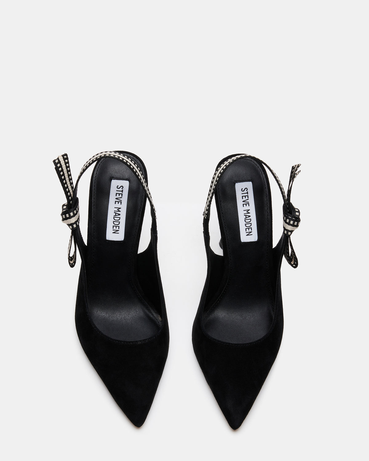 BRI Black Suede Slingback Pump Women's Heel | Steve Madden US