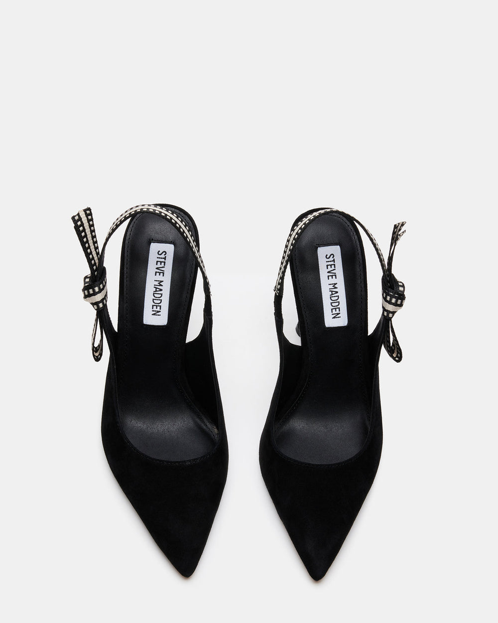 BRI Black Suede Slingback Pump Women's Heel | Steve Madden US
