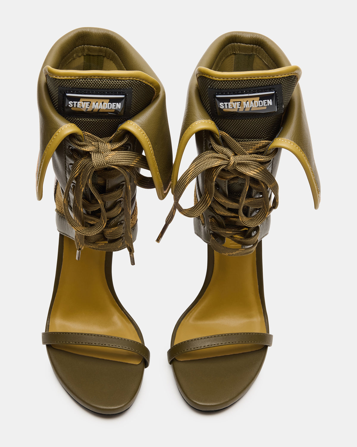 CASELLA Olive Open-Toe Stiletto Lace-Up Women's Heel | Steve Madden on Sale