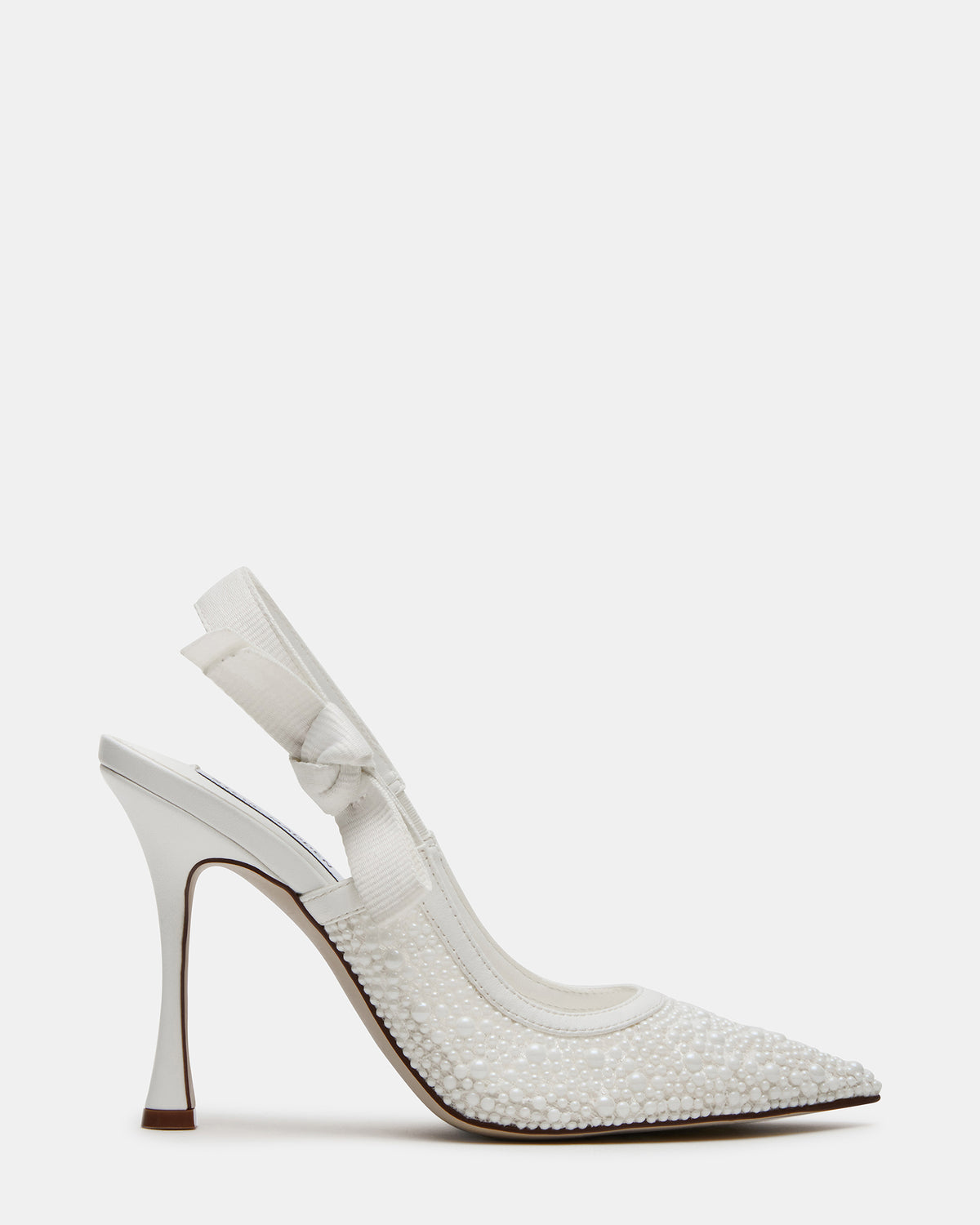 BRI White Lace Slingback Pump Women's Heel | Steve Madden online