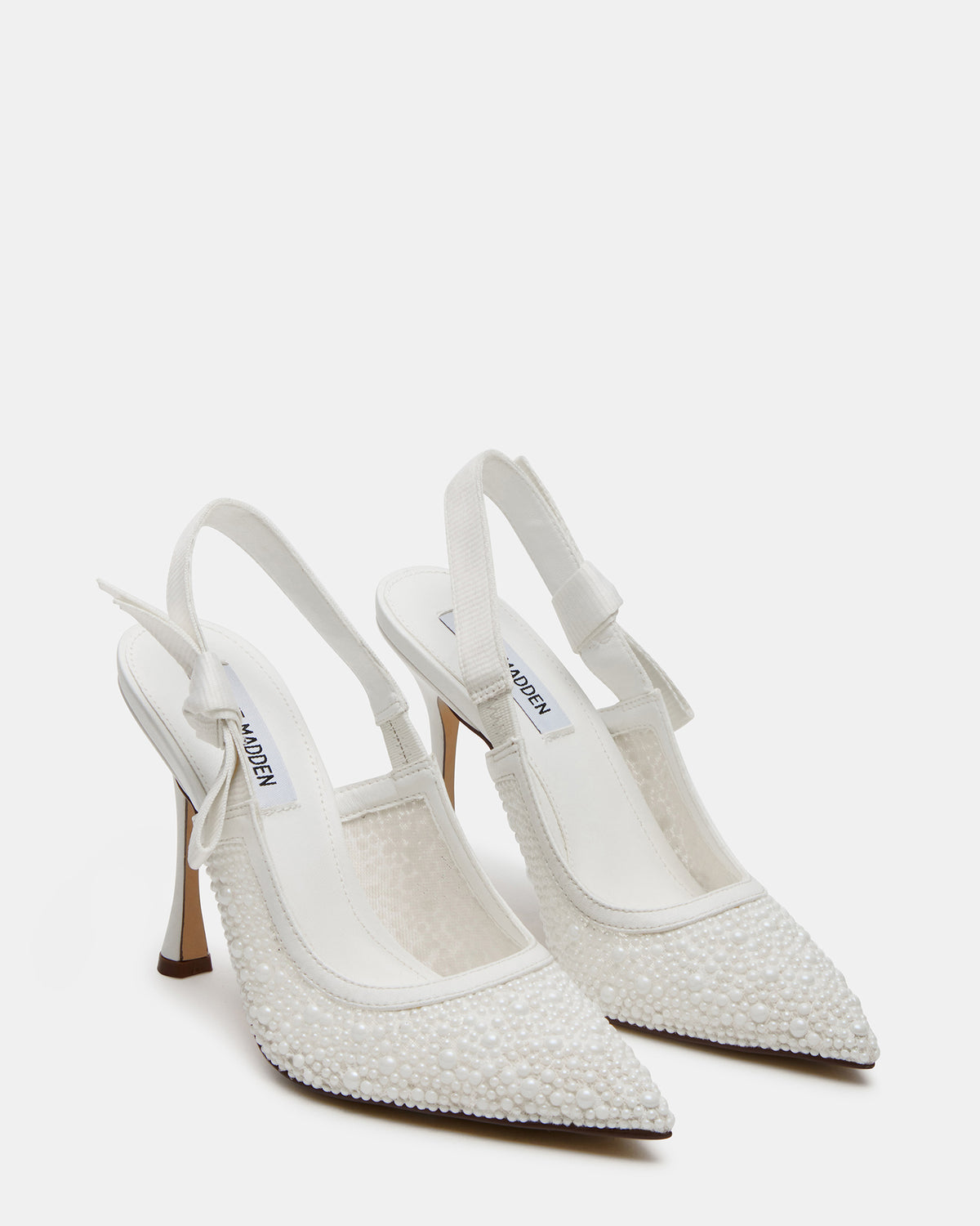BRI White Lace Slingback Pump Women's Heel | Steve Madden online