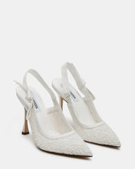 BRI White Lace Slingback Pump Women's Heel | Steve Madden online