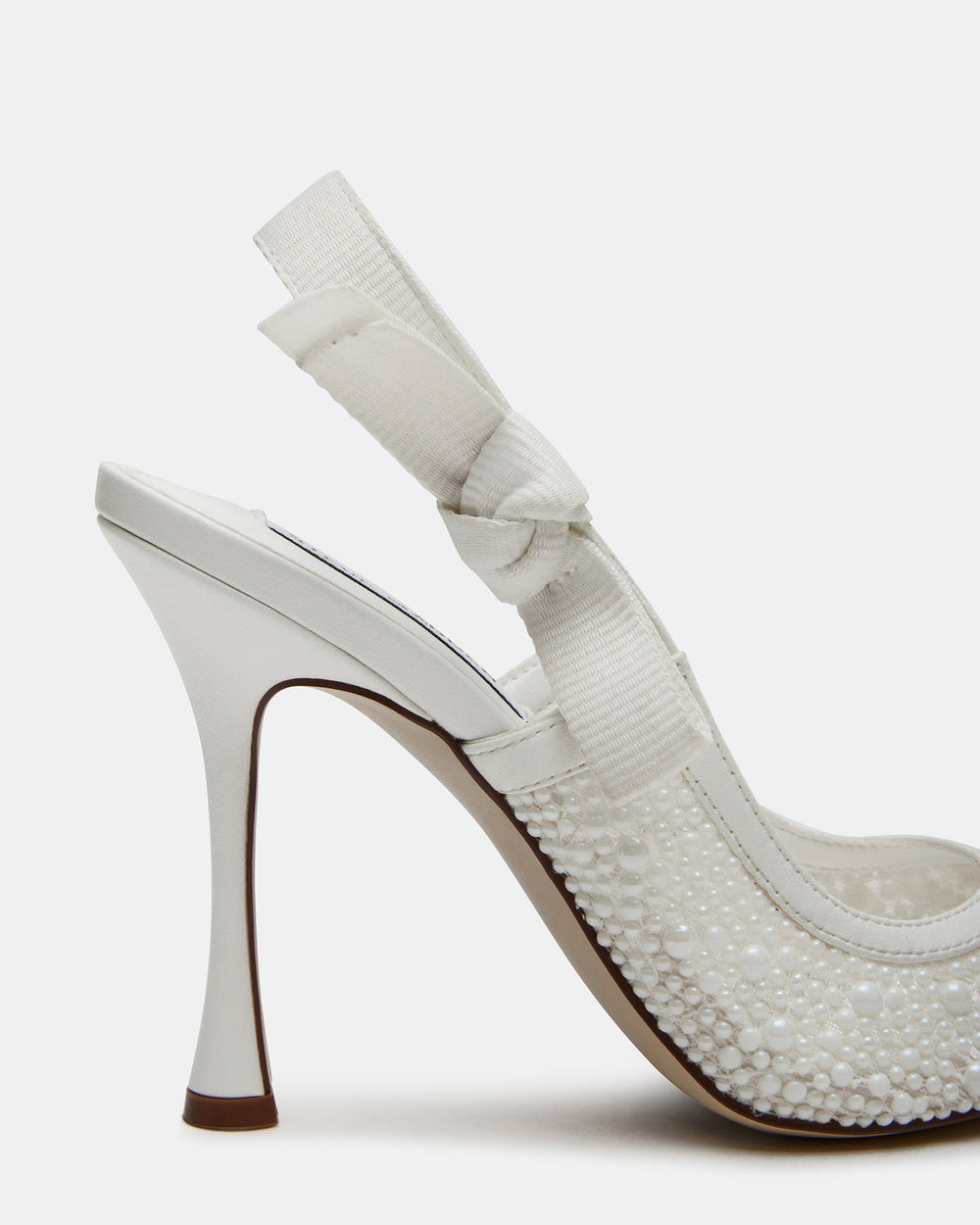 BRI White Lace Slingback Pump Women's Heel | Steve Madden online