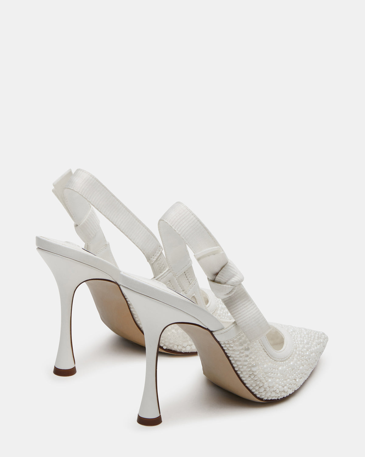 BRI White Lace Slingback Pump Women's Heel | Steve Madden online