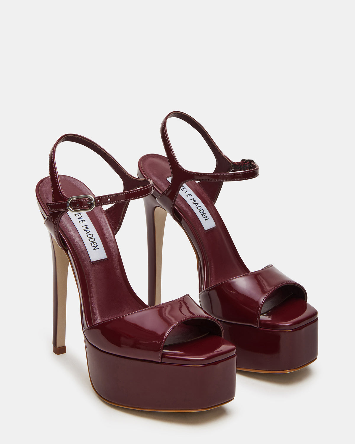 COLOGNE Wine Patent Platform Stiletto Women's Heel | Steve Madden US