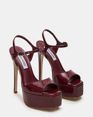 COLOGNE Wine Patent Platform Stiletto Women's Heel | Steve Madden US