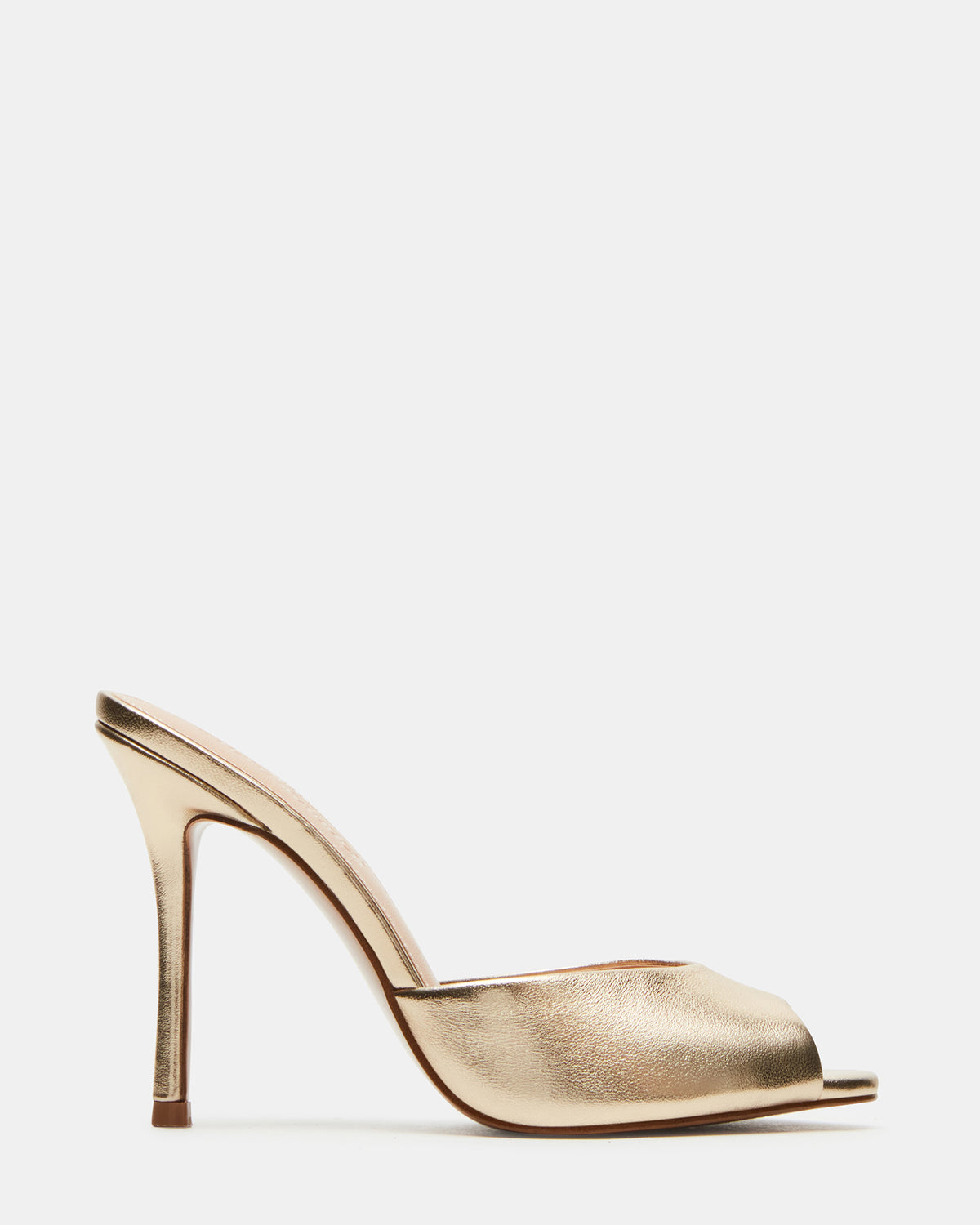 PRIYA Gold Leather Women's Mule | Steve Madden outlet