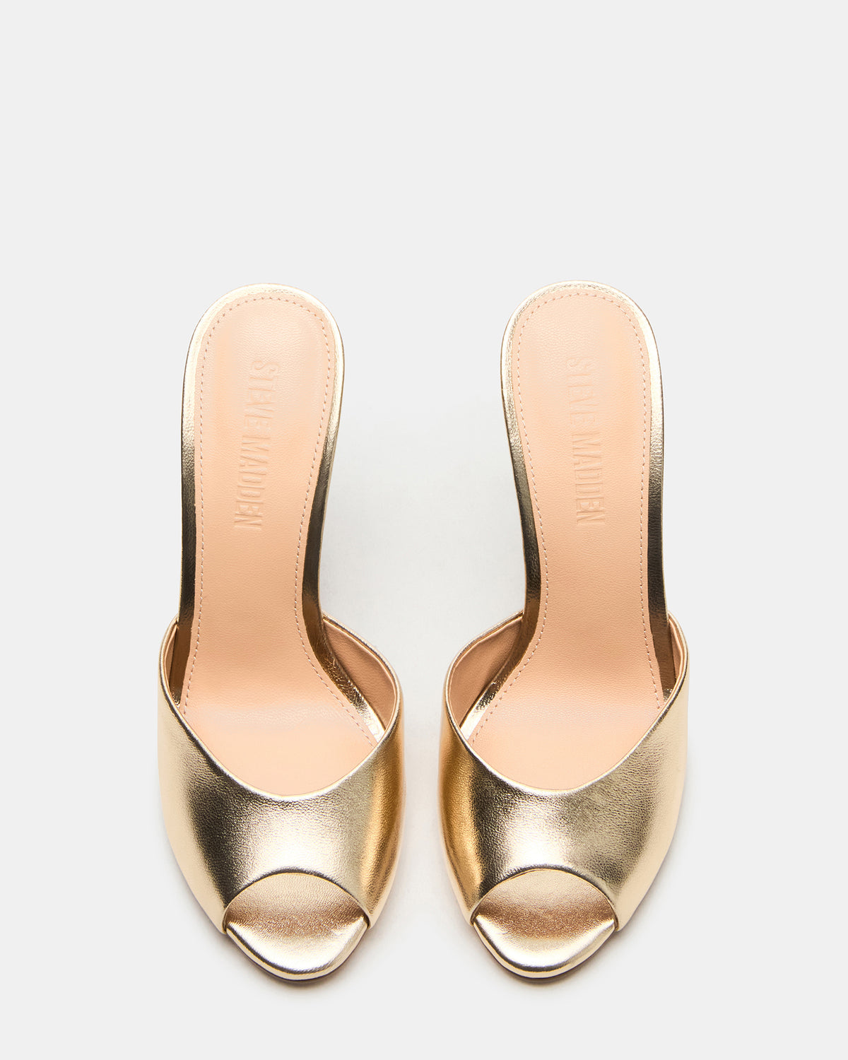 PRIYA Gold Leather Women's Mule | Steve Madden outlet