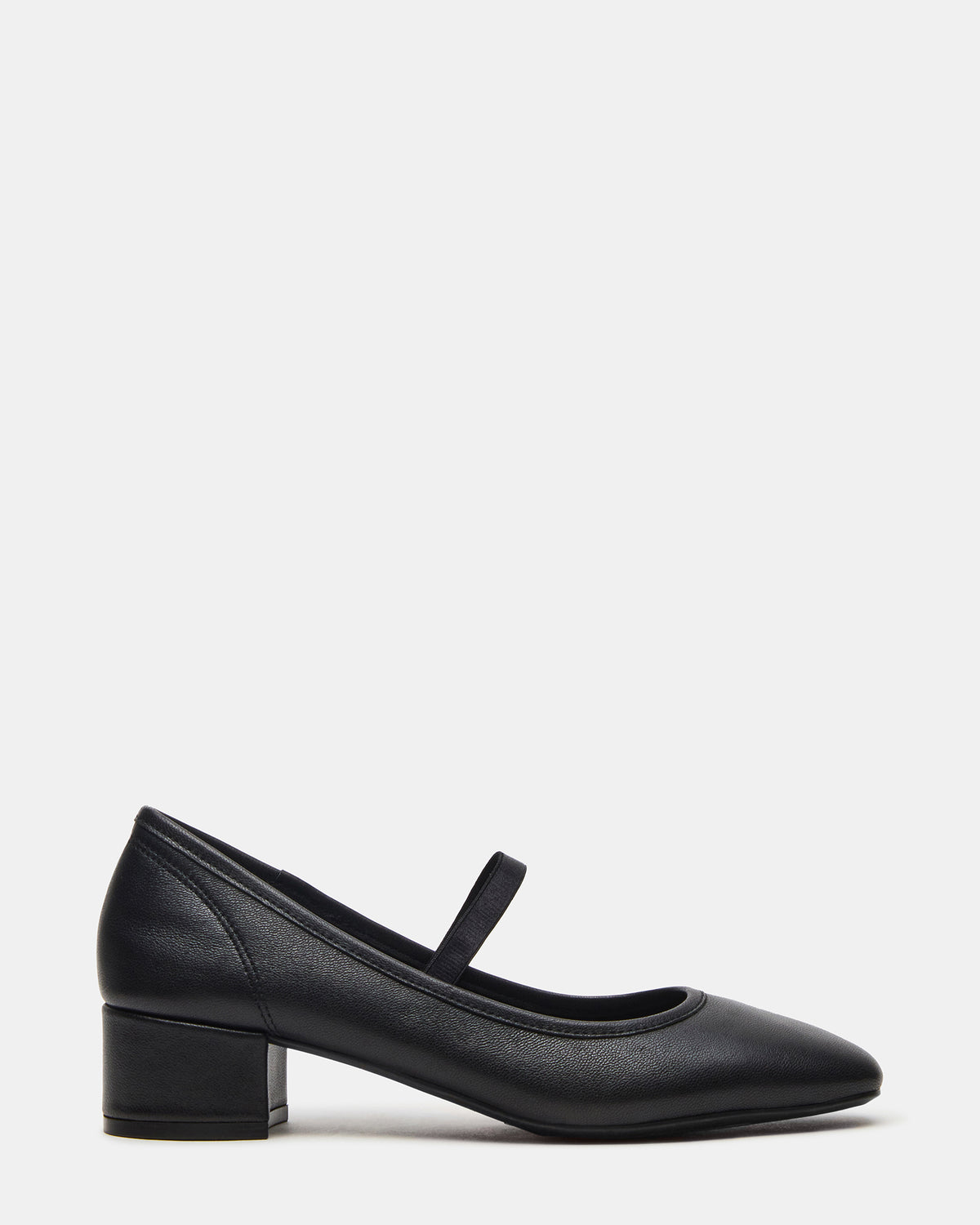 MURAL Black Leather Mary Jane Block Heel Square-Toe Women's Heel | Steve Madden near me