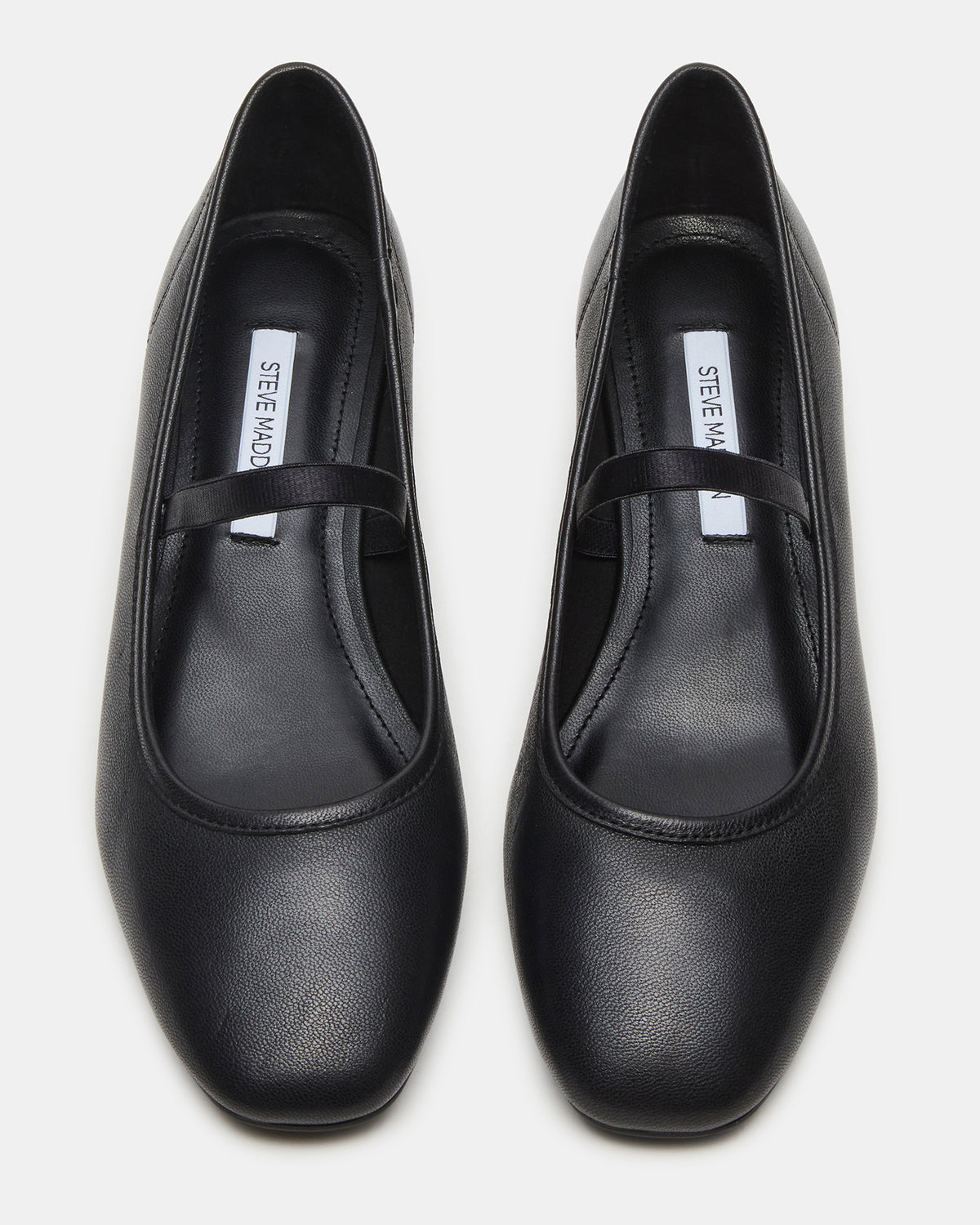 MURAL Black Leather Mary Jane Block Heel Square-Toe Women's Heel | Steve Madden near me
