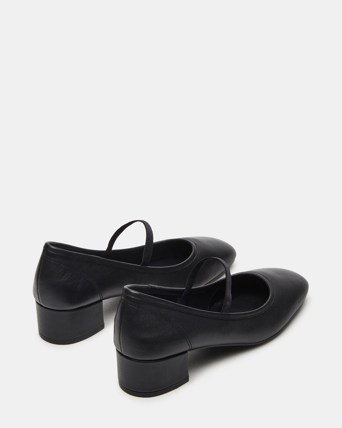 MURAL Black Leather Mary Jane Block Heel Square-Toe Women's Heel | Steve Madden near me