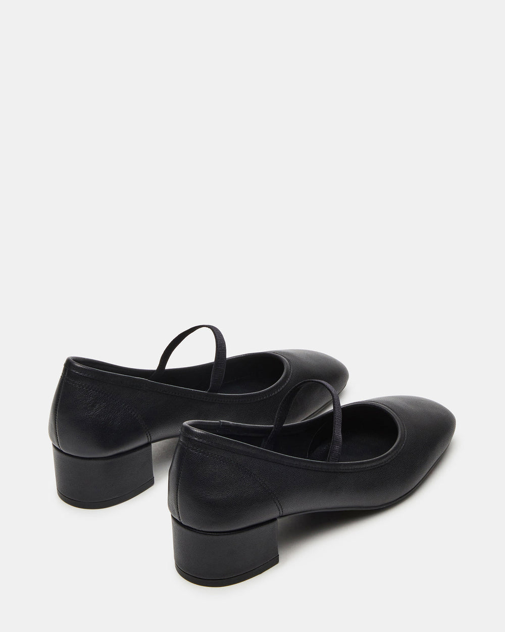 MURAL Black Leather Mary Jane Block Heel Square-Toe Women's Heel | Steve Madden near me