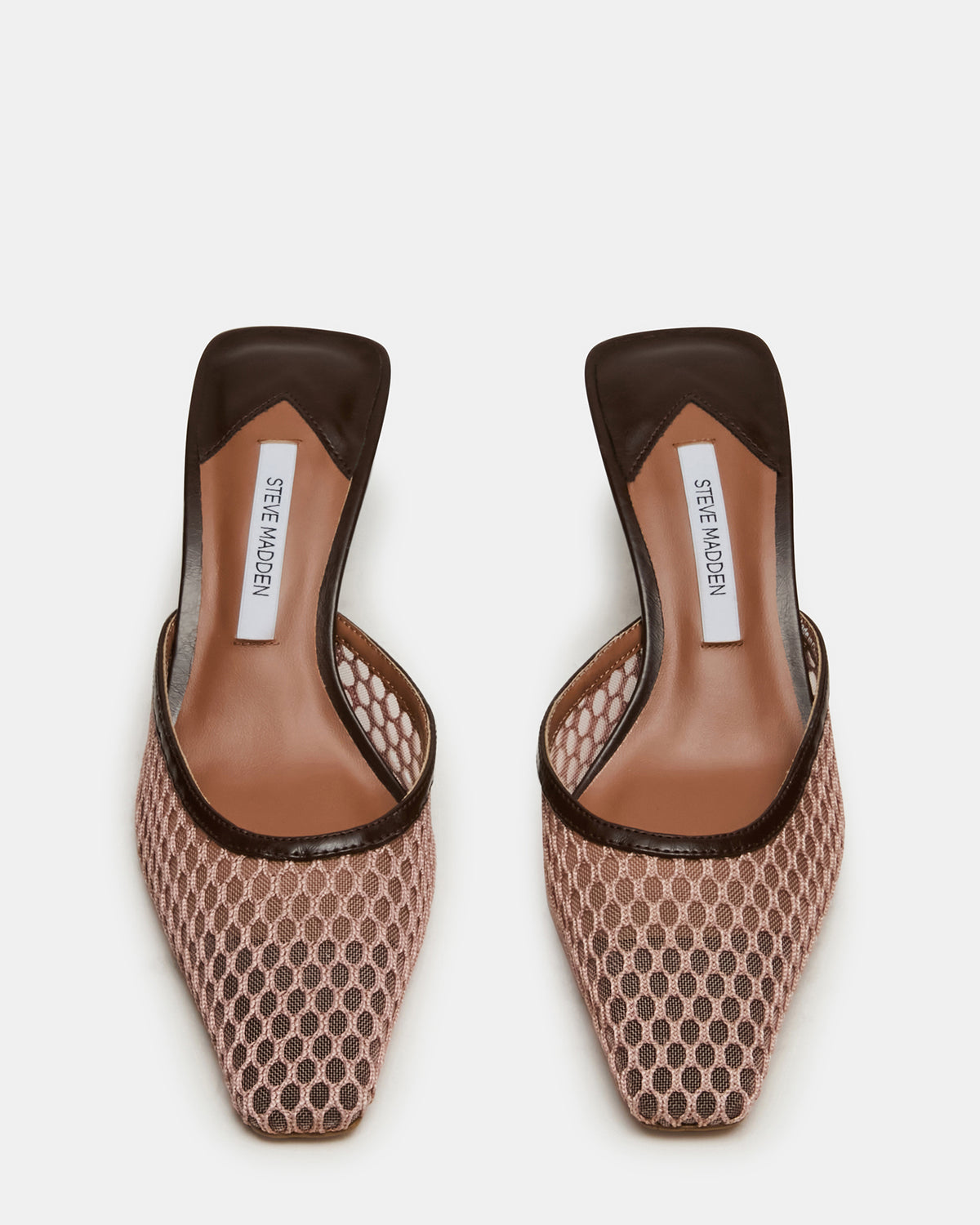 ALYSE Mocha Mesh Square-Toe Mule Women's Kitten Heel | Steve Madden discount