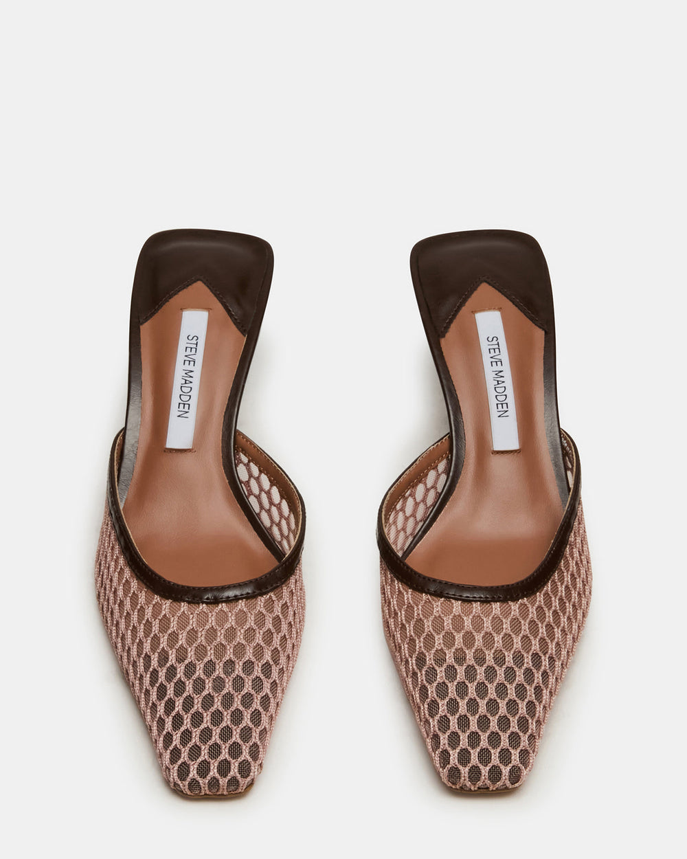 ALYSE Mocha Mesh Square-Toe Mule Women's Kitten Heel | Steve Madden discount