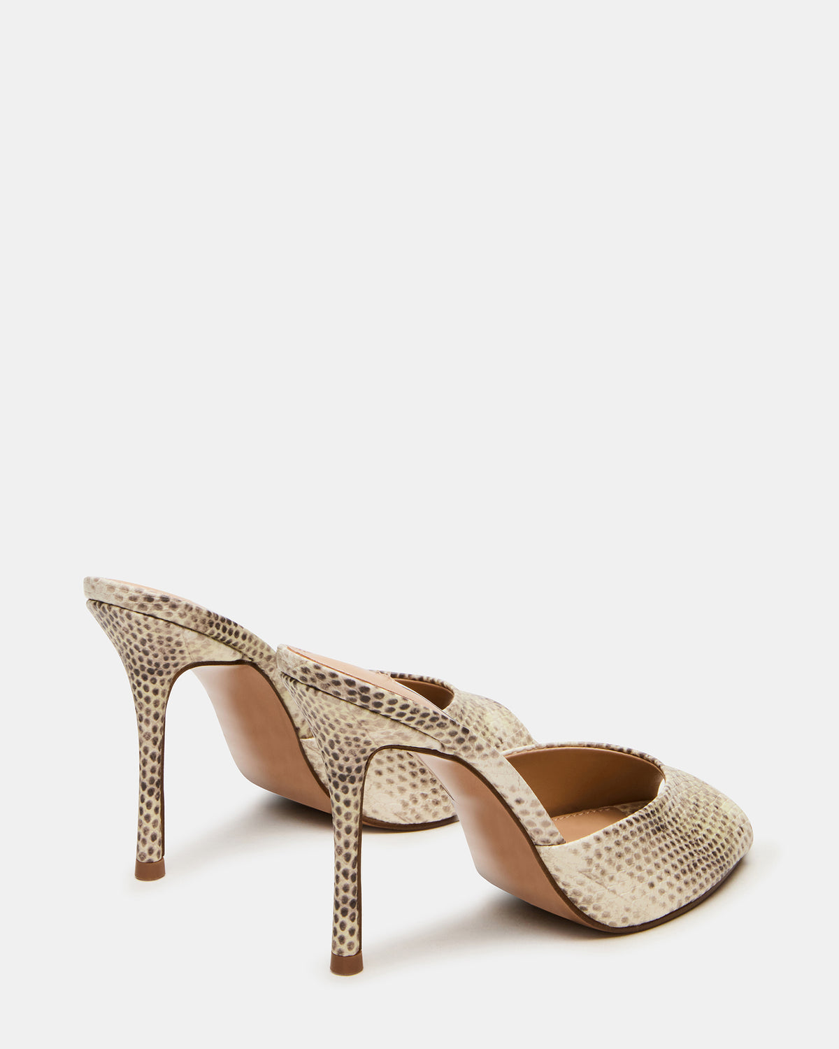 PRIYA Natural Snake Mule Women's Heel | Steve Madden US