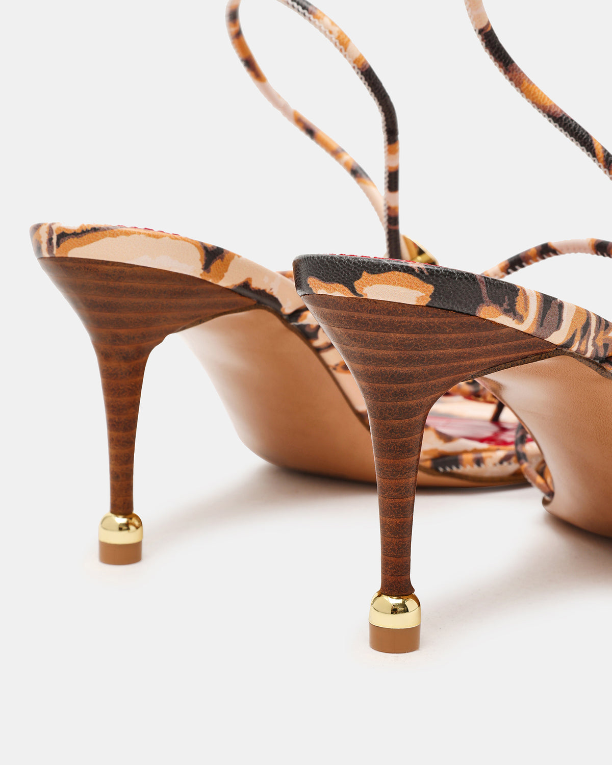 RAMOS-STONE RED/BROWN PRINT Strappy Stiletto Women's Heel | Steve Madden online