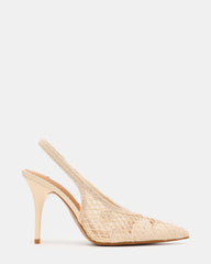 ANDROMEDA Crochet Bone Slingback Pointed-Toe Stiletto Pump Women's Heel | Steve Madden US