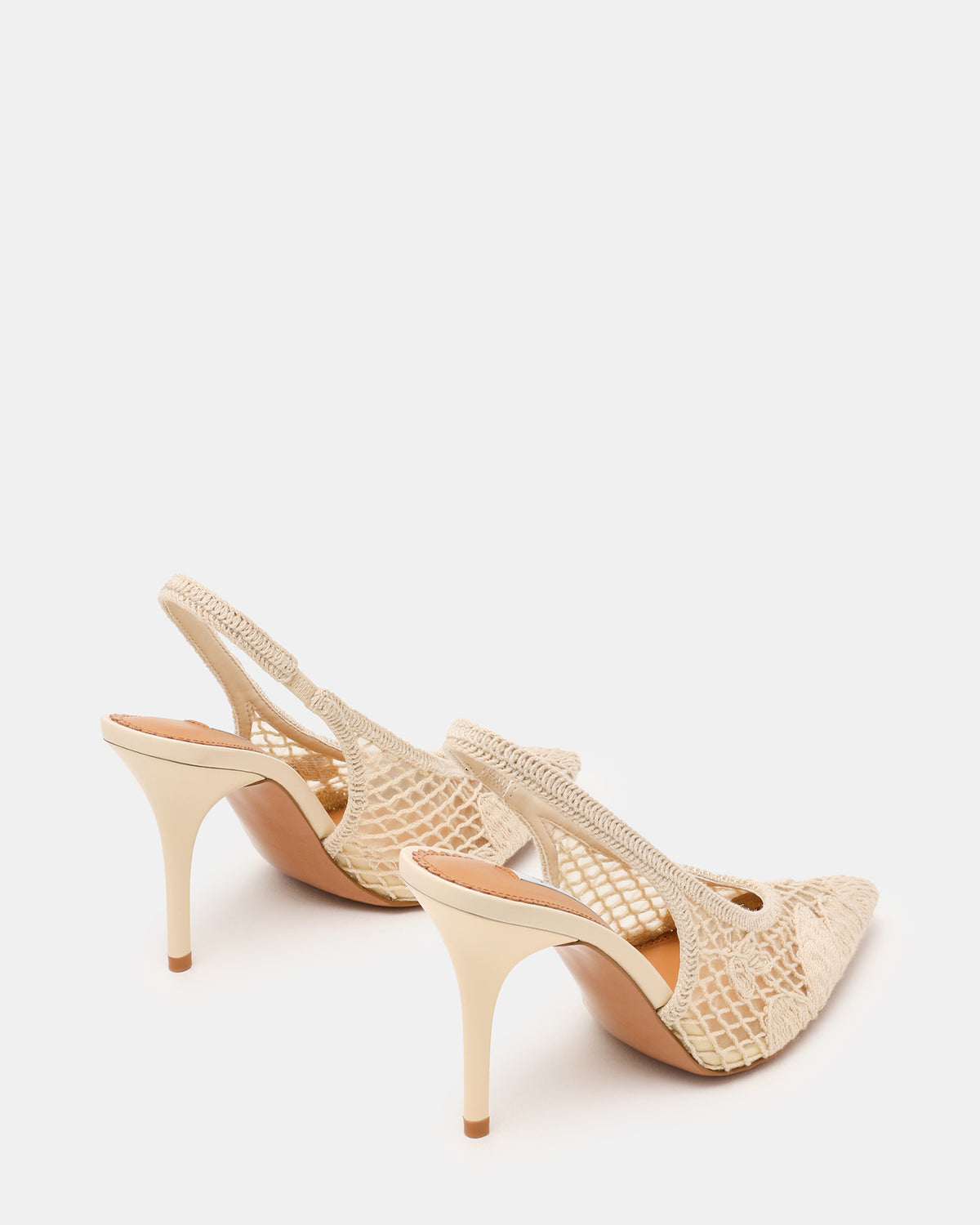 ANDROMEDA Crochet Bone Slingback Pointed-Toe Stiletto Pump Women's Heel | Steve Madden US
