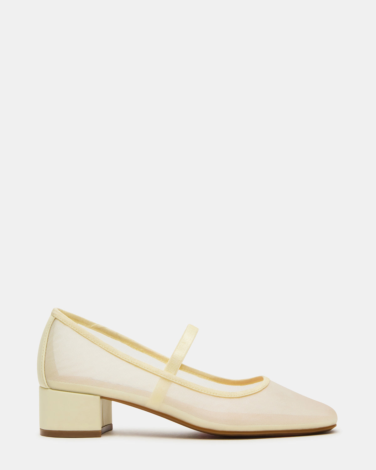 MURAL Butter Yellow Mary Jane Block Heel Square-Toe Women's Heel | Steve Madden outlet
