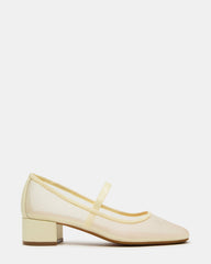 MURAL Butter Yellow Mary Jane Block Heel Square-Toe Women's Heel | Steve Madden outlet