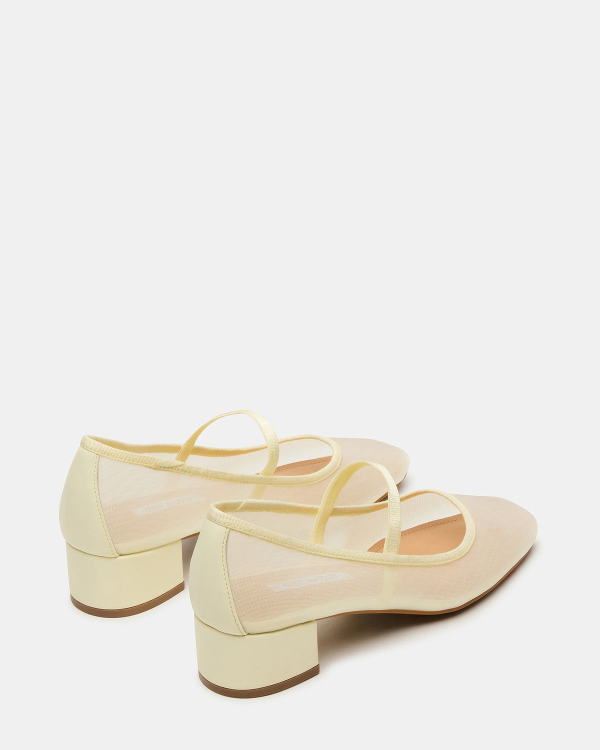 MURAL Butter Yellow Mary Jane Block Heel Square-Toe Women's Heel | Steve Madden outlet