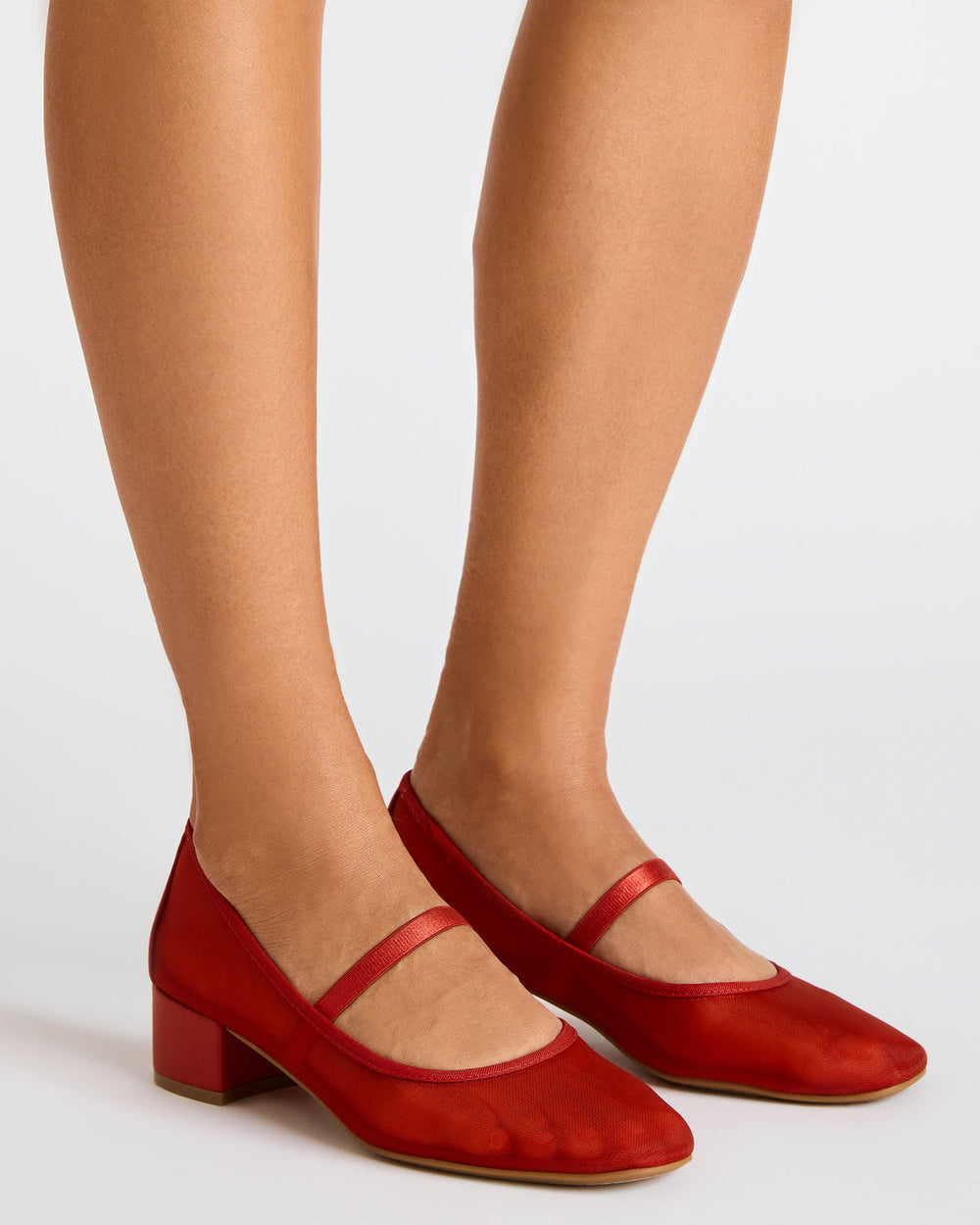 MURAL Red Mary Jane Block Heel Square-Toe Women's Heel | Steve Madden Sale