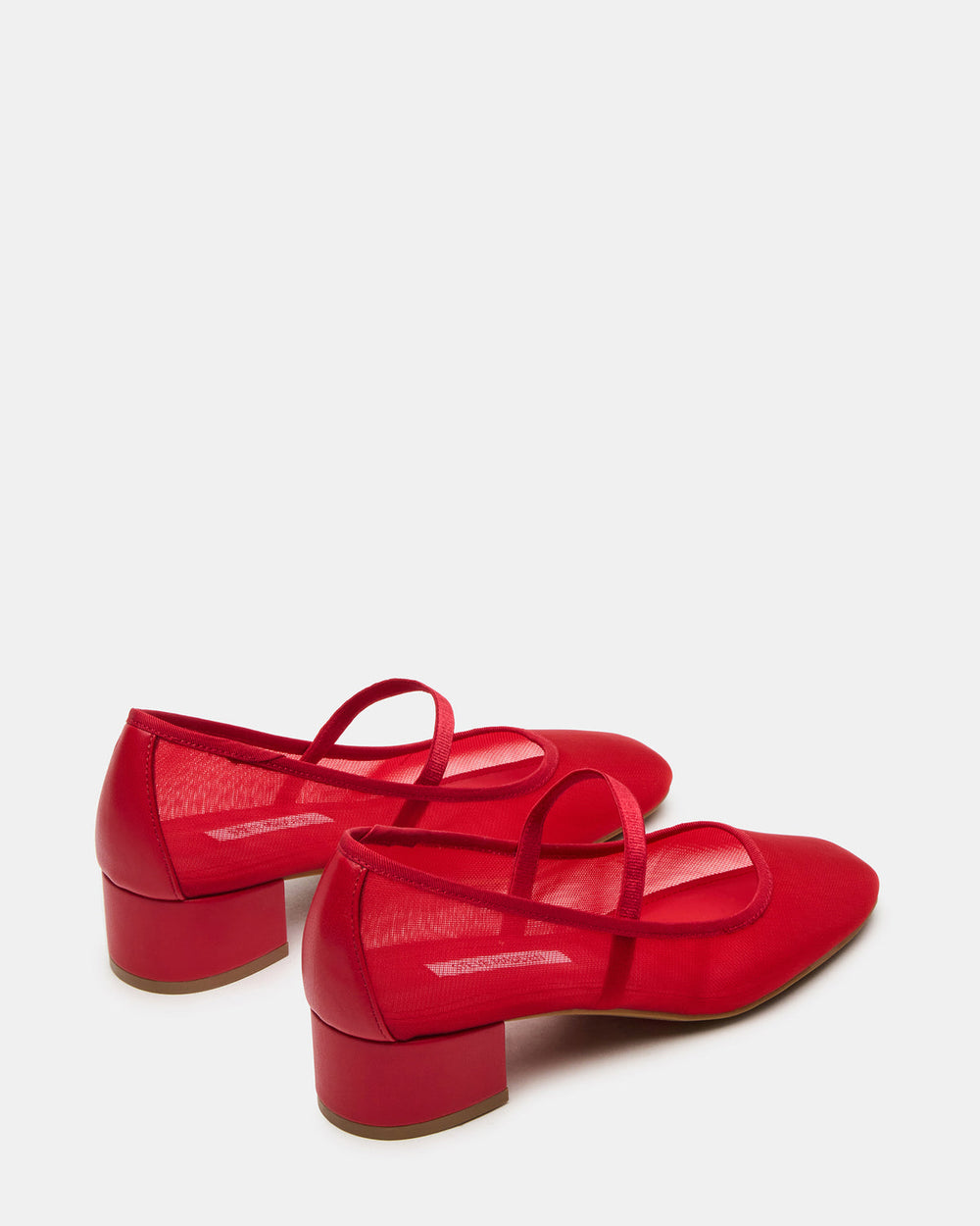 MURAL Red Mary Jane Block Heel Square-Toe Women's Heel | Steve Madden Sale