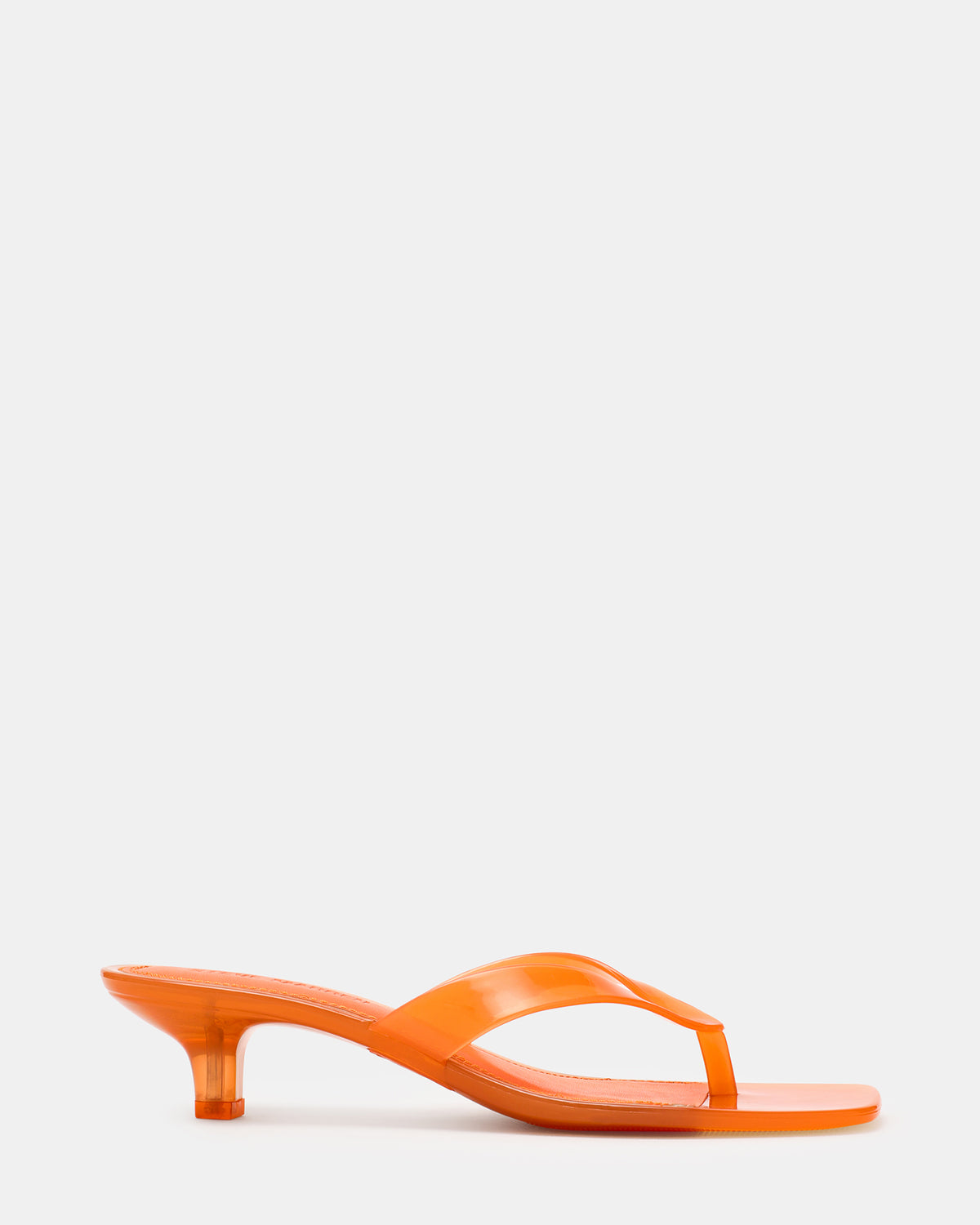 TRACIE Jelly Orange Thong Strap Women's Kitten Heel | Steve Madden for Sale