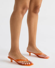 TRACIE Jelly Orange Thong Strap Women's Kitten Heel | Steve Madden for Sale