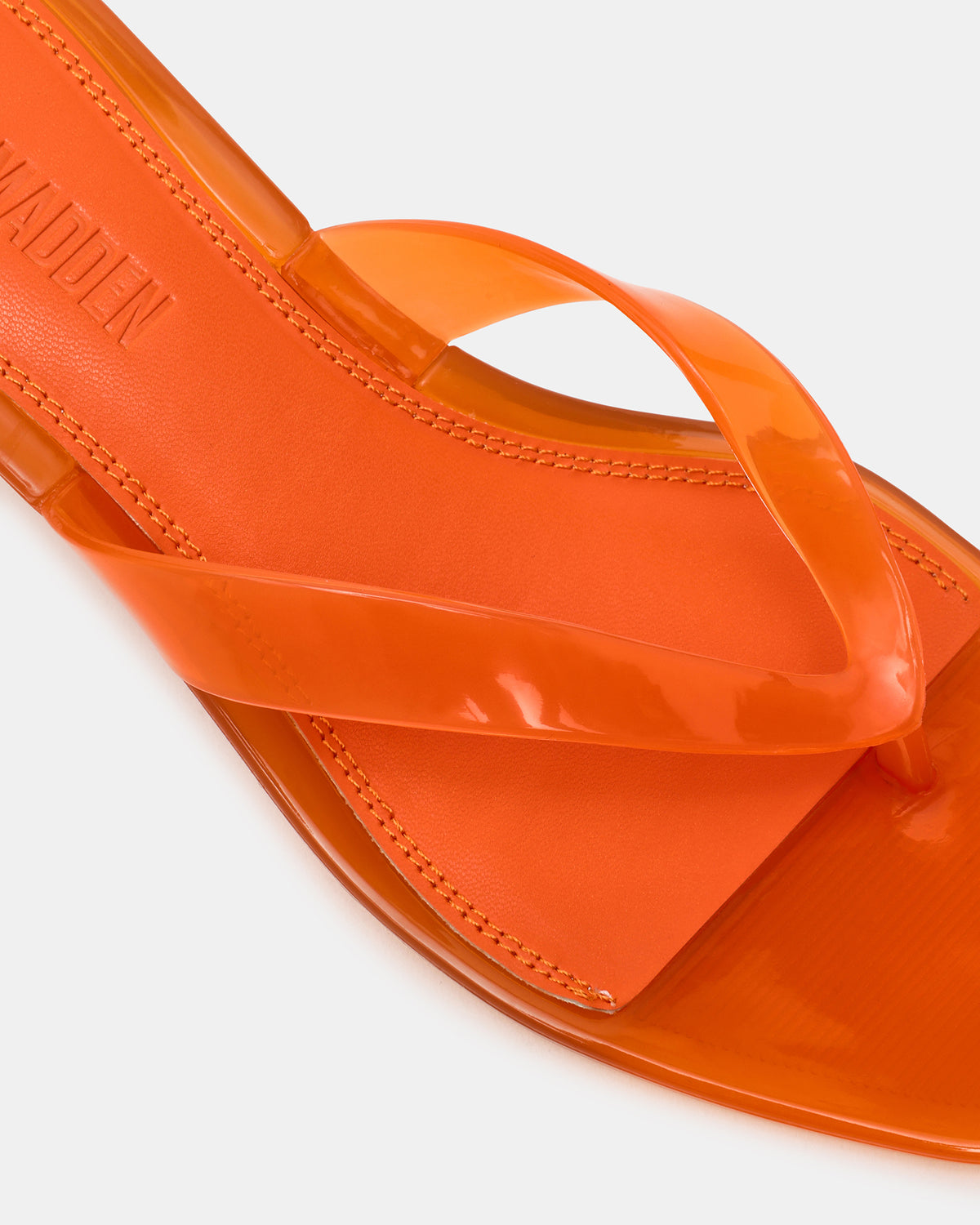 TRACIE Jelly Orange Thong Strap Women's Kitten Heel | Steve Madden for Sale