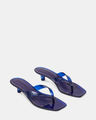 TRACIE Jelly Navy Thong Strap Women's Kitten Heel | Steve Madden on Sale