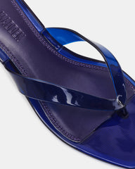 TRACIE Jelly Navy Thong Strap Women's Kitten Heel | Steve Madden on Sale
