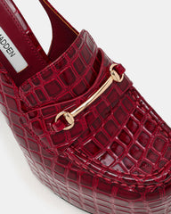 QUINN Red Crocodile Platform Slingback Women's Heel | Steve Madden online