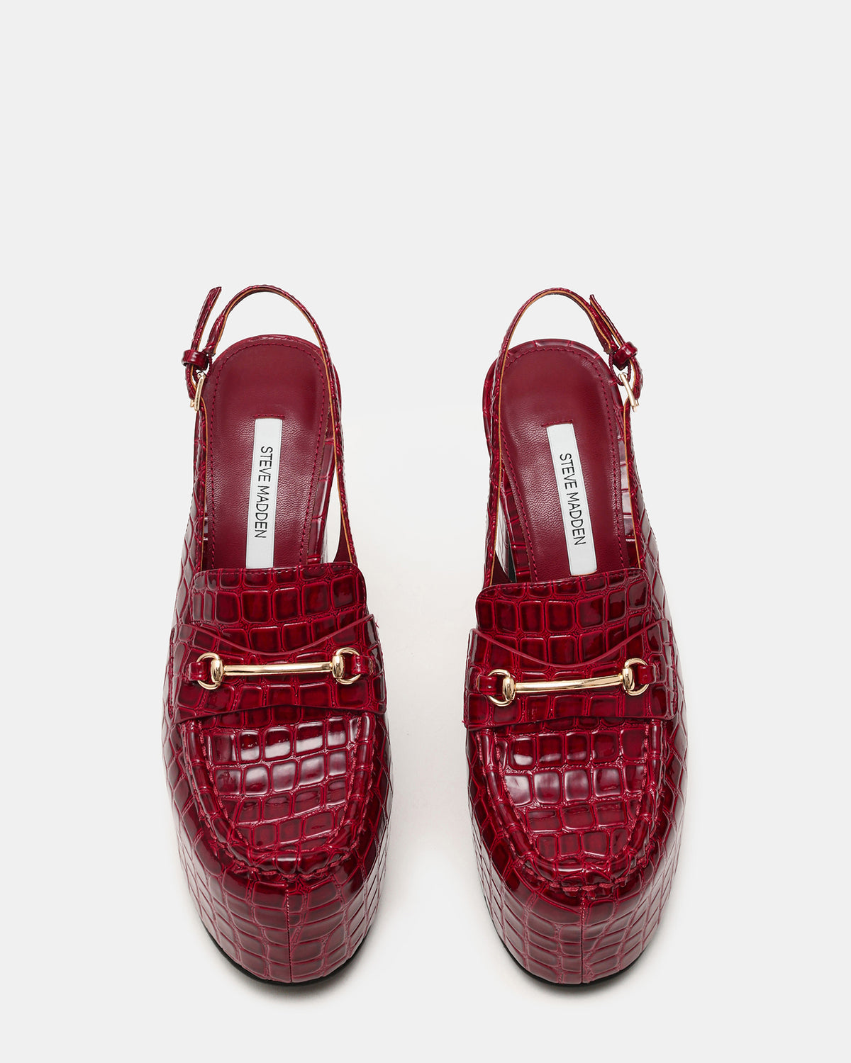 QUINN Red Crocodile Platform Slingback Women's Heel | Steve Madden online