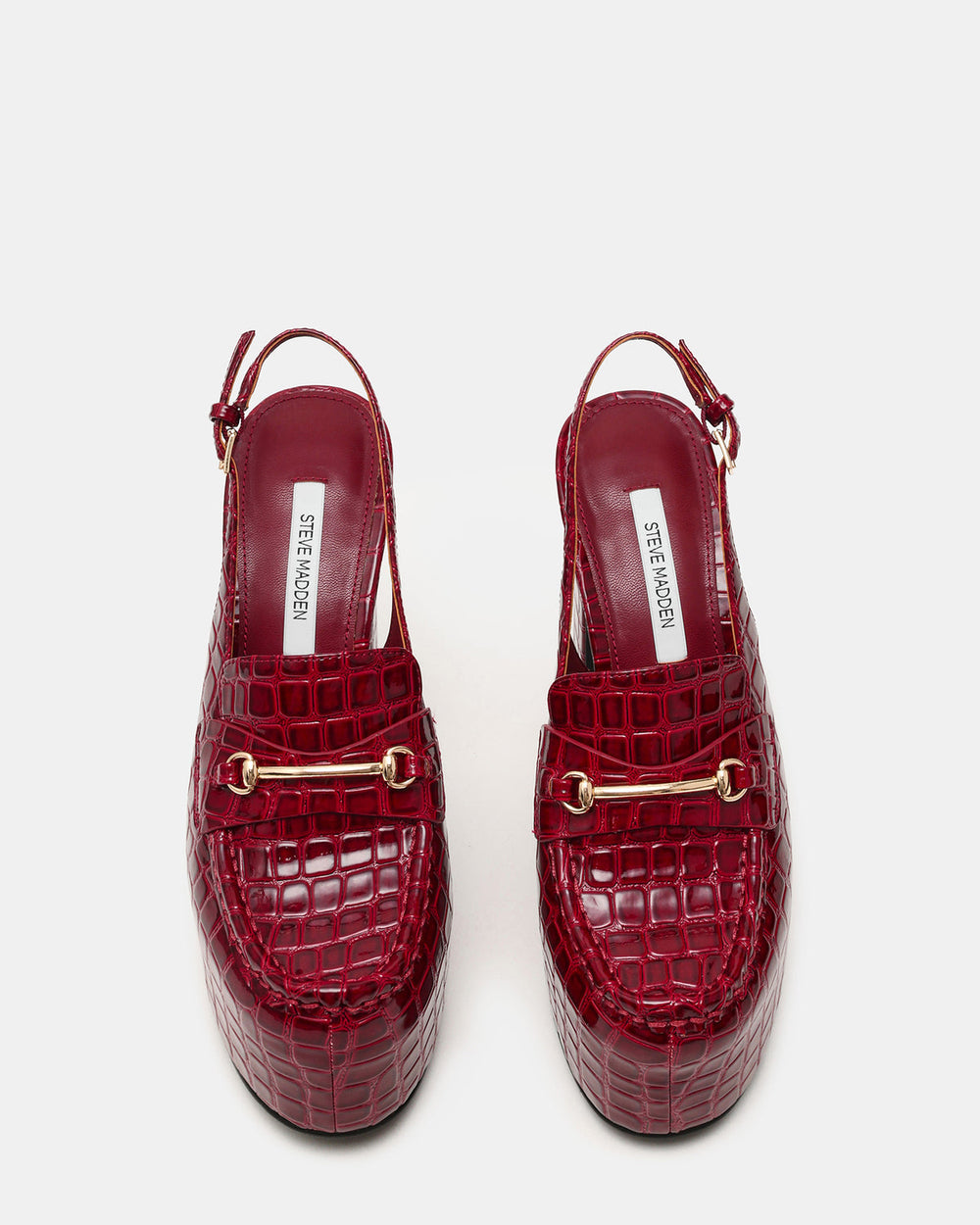 QUINN Red Crocodile Platform Slingback Women's Heel | Steve Madden online
