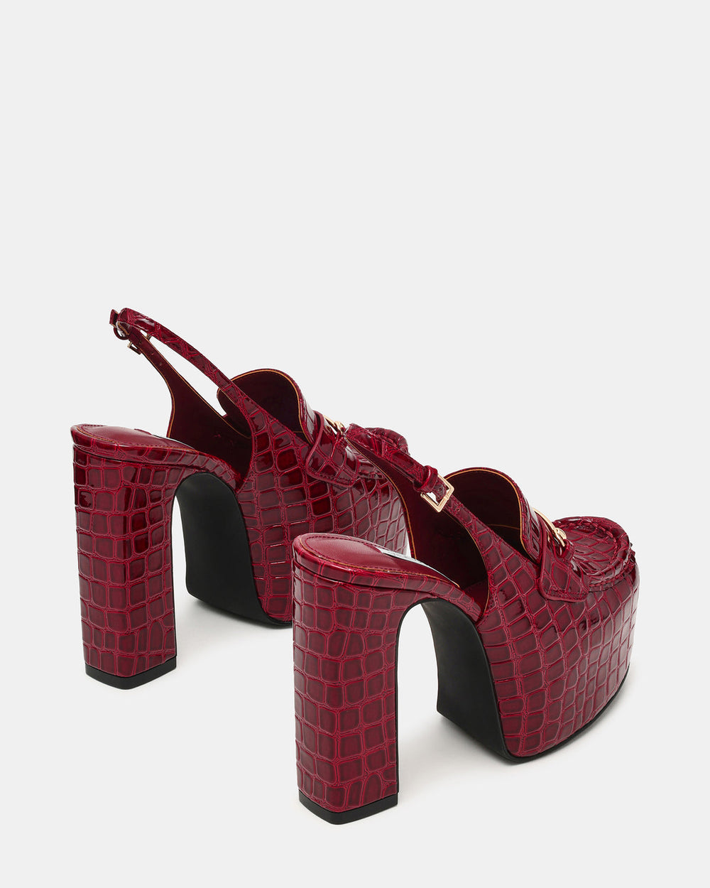 QUINN Red Crocodile Platform Slingback Women's Heel | Steve Madden online