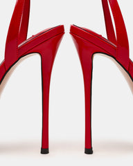 JEZZICA Red Patent Platform Stiletto Ankle Strap Women's Heel | Steve Madden online