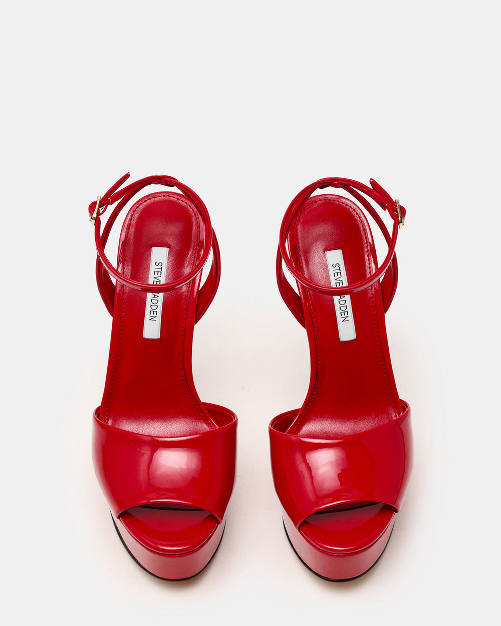 JEZZICA Red Patent Platform Stiletto Ankle Strap Women's Heel | Steve Madden online