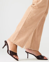 KENDRIX Brown Leather Women's Mule Heel | Steve Madden on Sale