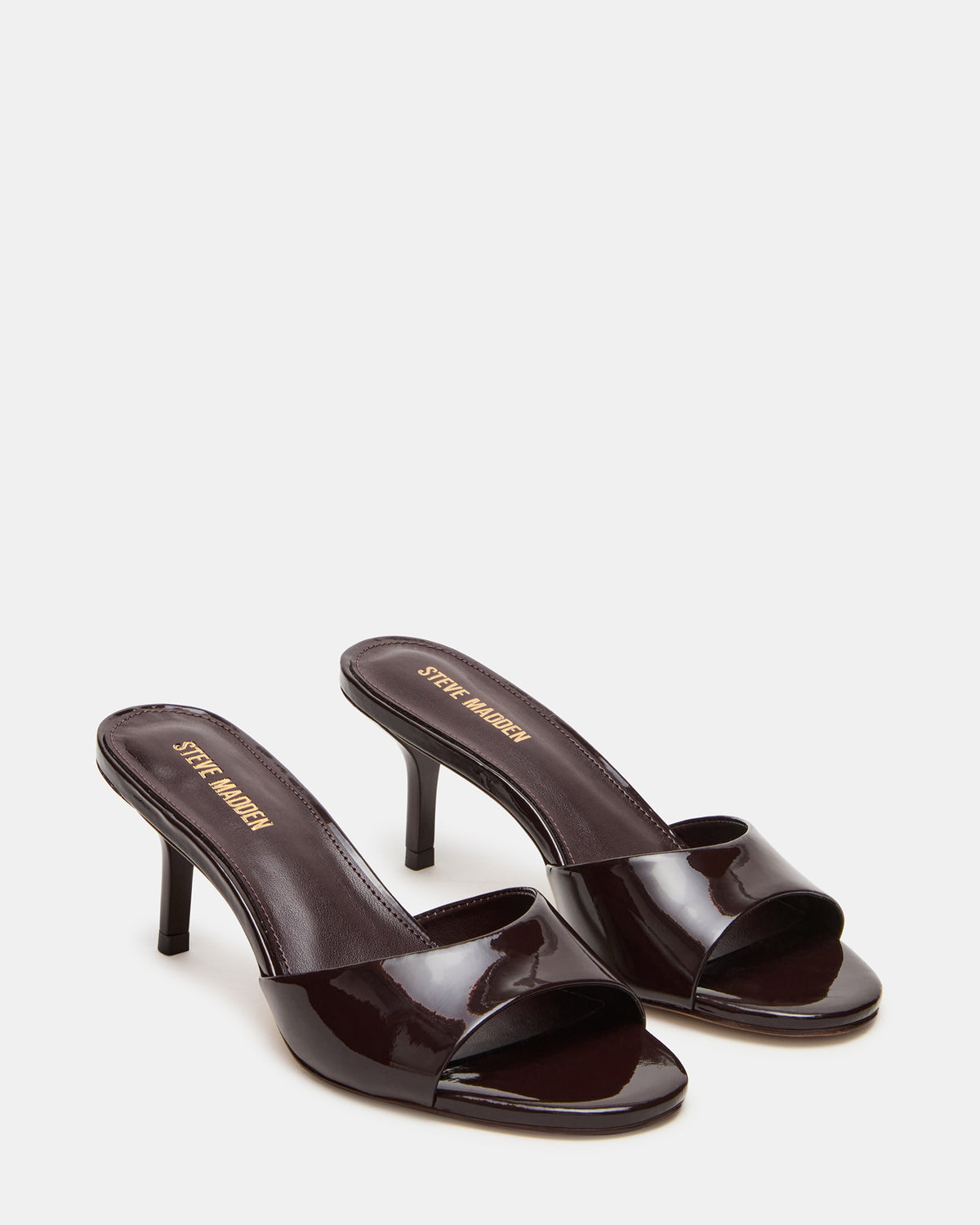 KENDRIX Brown Leather Women's Mule Heel | Steve Madden on Sale