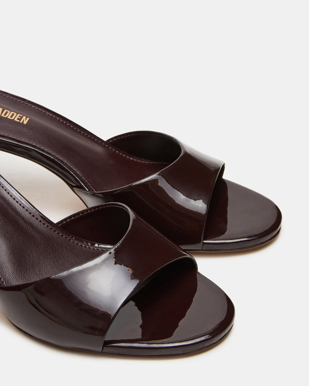KENDRIX Brown Leather Women's Mule Heel | Steve Madden on Sale
