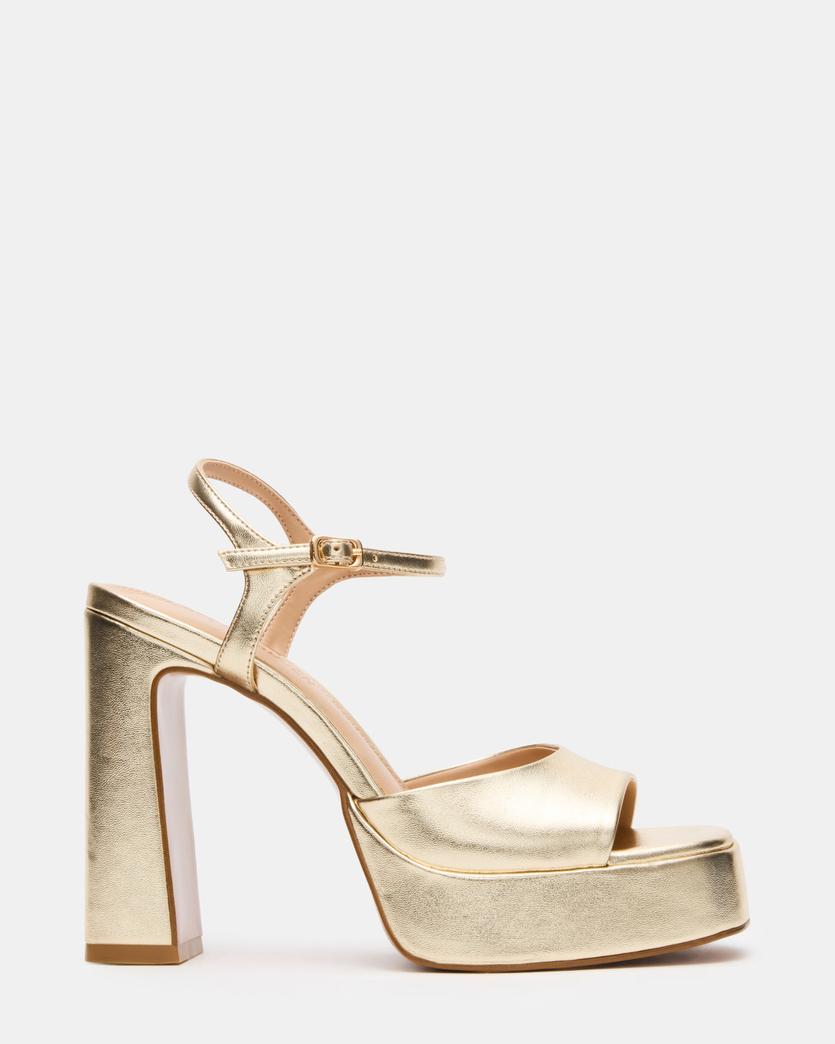 LIANDRA Champagne Women's Platform Square-Toe Strappy Heel | Steve Madden online