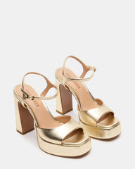 LIANDRA Champagne Women's Platform Square-Toe Strappy Heel | Steve Madden online