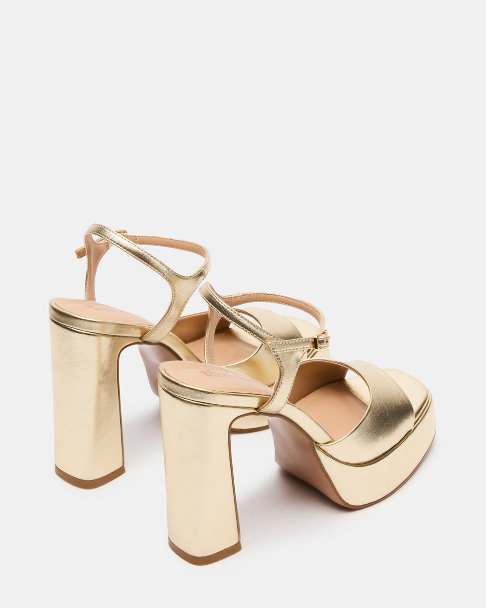 LIANDRA Champagne Women's Platform Square-Toe Strappy Heel | Steve Madden online