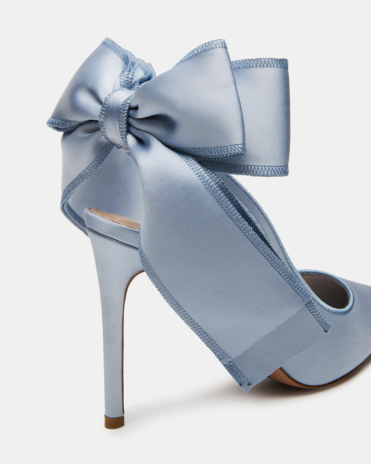 TEACUP Blue Satin Women's Pointed-Toe Slingback Heel | Steve Madden on Sale
