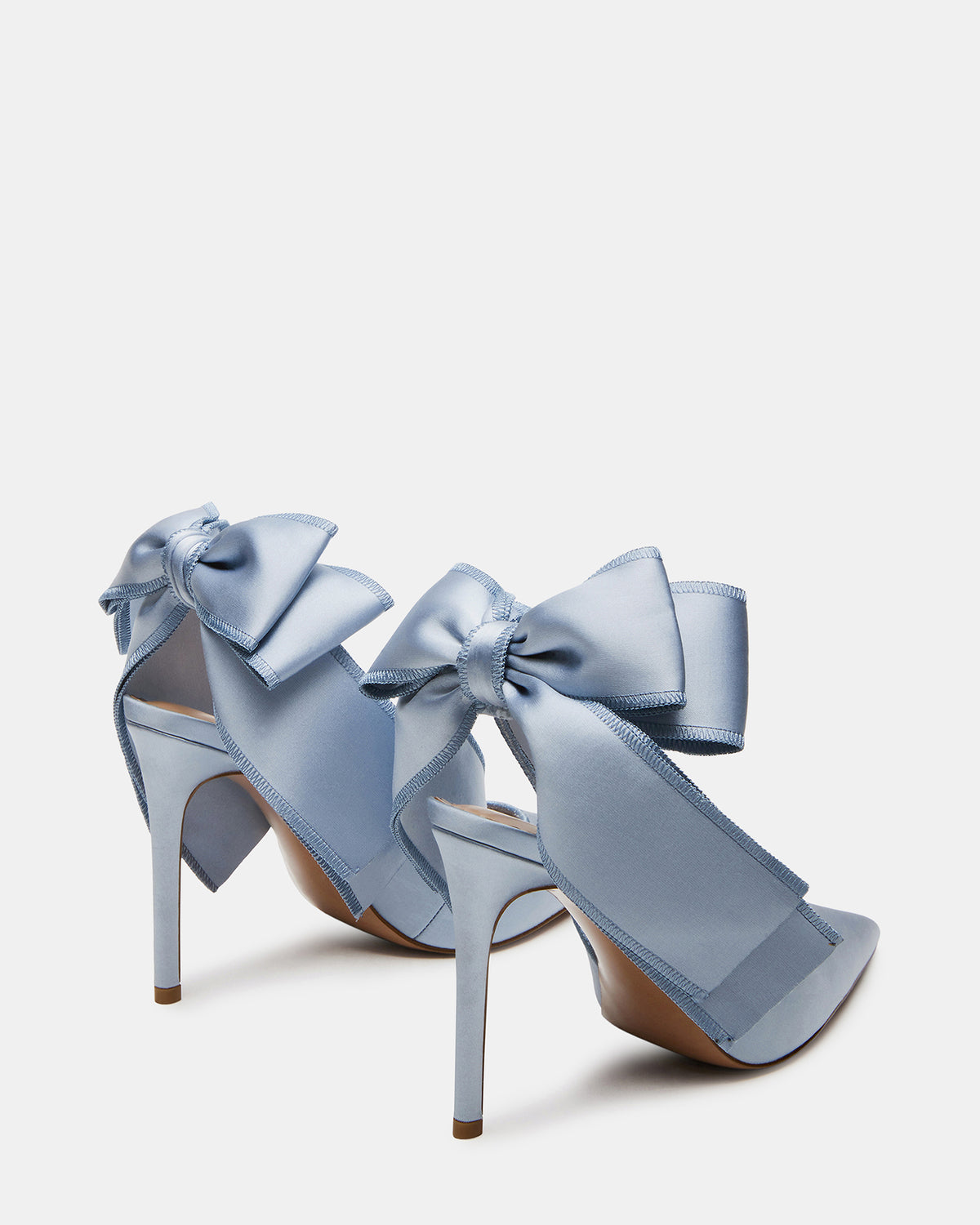 TEACUP Blue Satin Women's Pointed-Toe Slingback Heel | Steve Madden on Sale